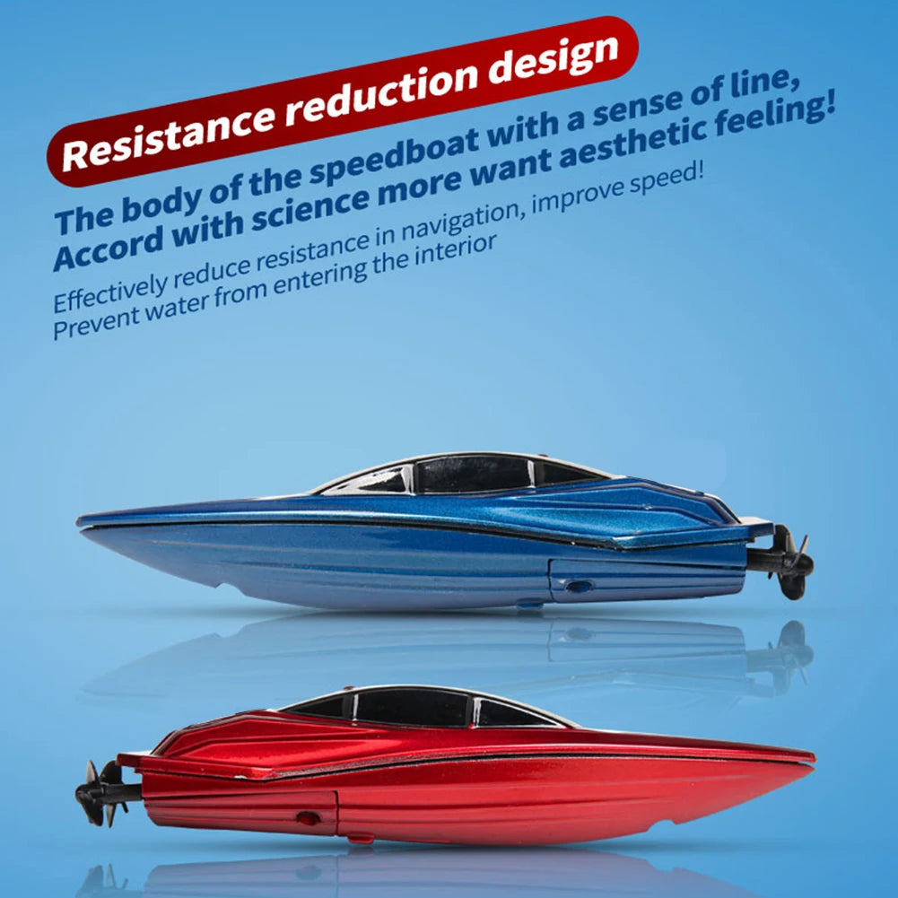 Waterproof 2.4GHz RC Boat High Speed Electric Ship Water Model with LED Lights