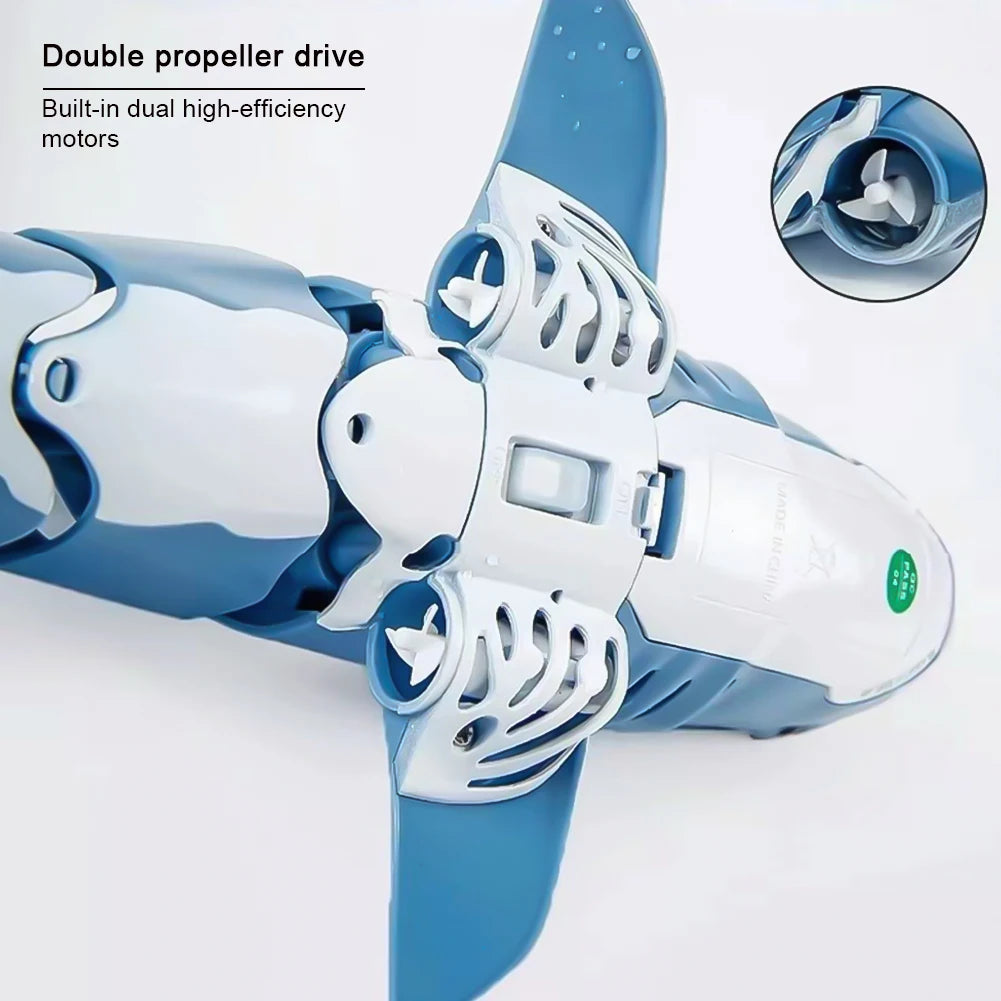 Smart Rc Shark Whale Spray Water Toy Remote Controlled Boat Ship Submarine Robots Fish Electric Toys for Kids Boys Baby Children