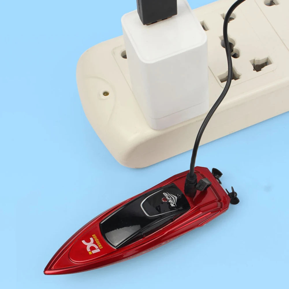 Waterproof 2.4GHz RC Boat High Speed Electric Ship Water Model with LED Lights