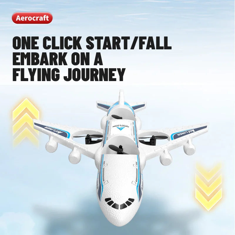 Airplane RC Plane Foam UAV Intelligent Aerial Aircraft 3D Fiilp 2.4G Remote Control Helicopters Drone Toys for Kids Christmas